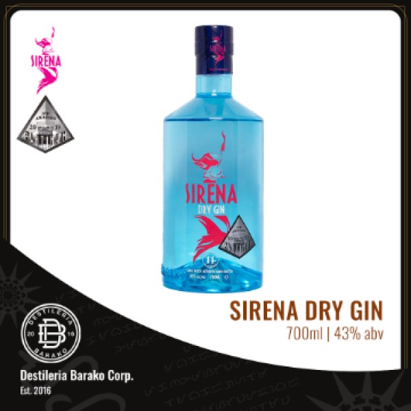 Sirena Dry Gin | Sirena | Destileria Barako | 700ml | 43% ABV