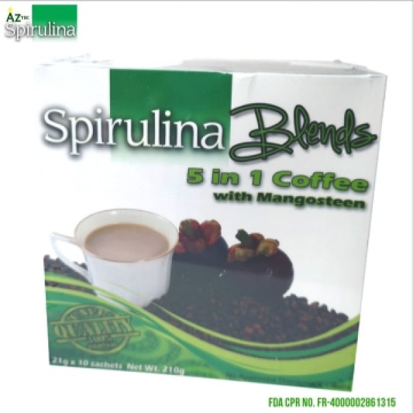 Aztec Spirulina Mangosteen 5in1 Non Acidic Coffee